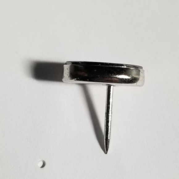 Relisted -Vintage letter L tie tack pin silver tone alphabet monogram - Picture 2 of 11